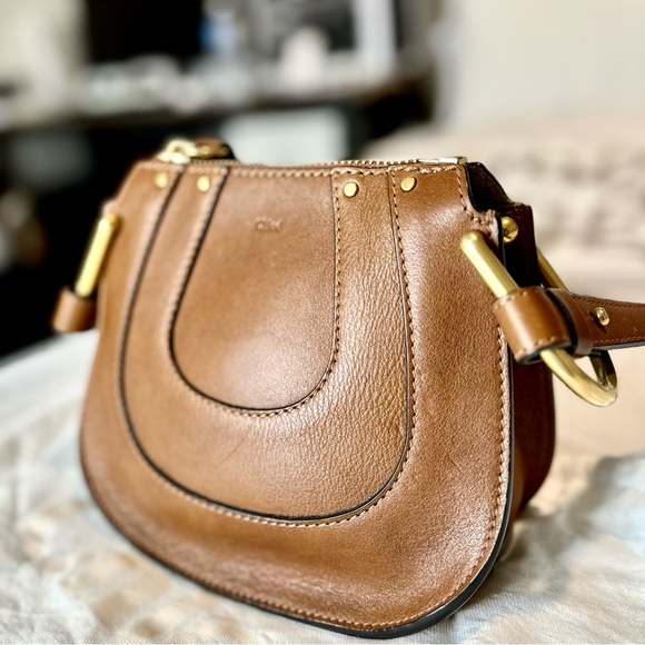 Chloe Nano Hayley Leather Shoulder Bag Tan Brown - Picture 7 of 12